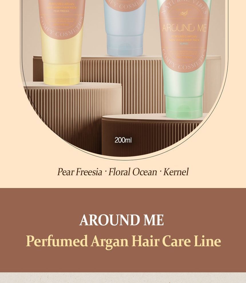 AROUND ME - Perfumed Argan Non-Wash Hair Pack Kernel, 200g, 236 g, 8803348050445