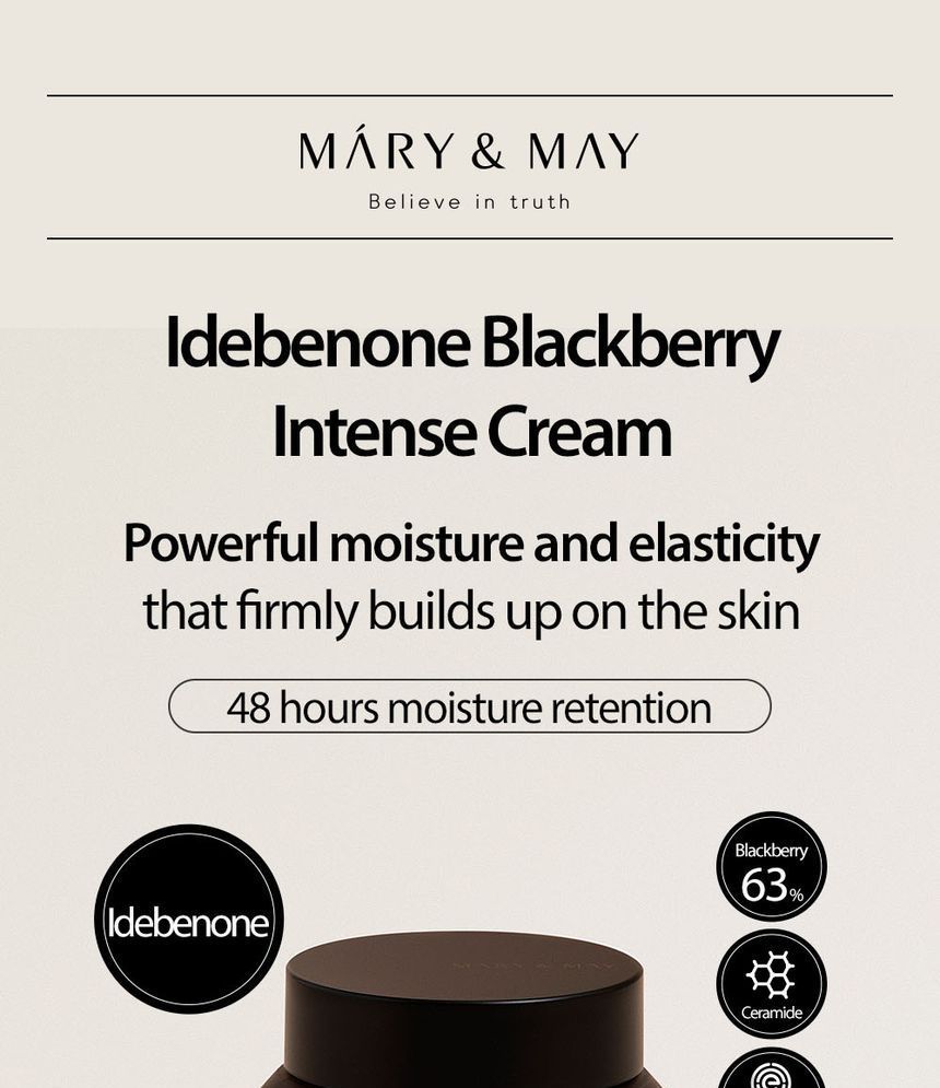 Mary&May - Idebenone Blackberry Intense Cream Mini, 12g, 15 g, 8809670682323