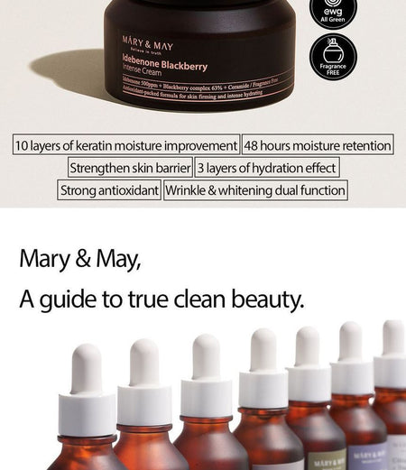 Mary&May - Idebenone Blackberry Intense Cream Mini, 12g, 15 g, 8809670682323