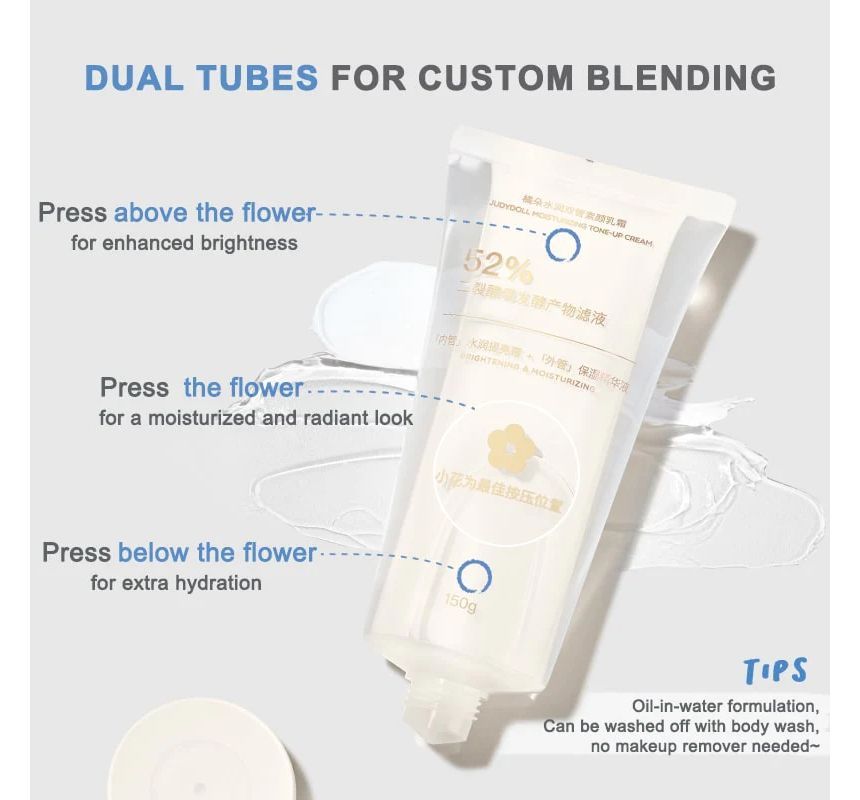 Judydoll - Moisturizing Tone-Up Cream, #150g, 218 g, 6975242805567