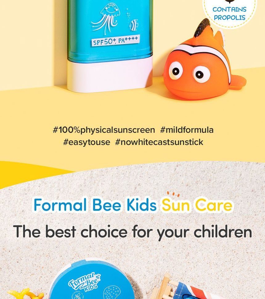 Formal Bee - Kids Propolis Soothing Sun Stick, 19g, 66 g, 8809670682002