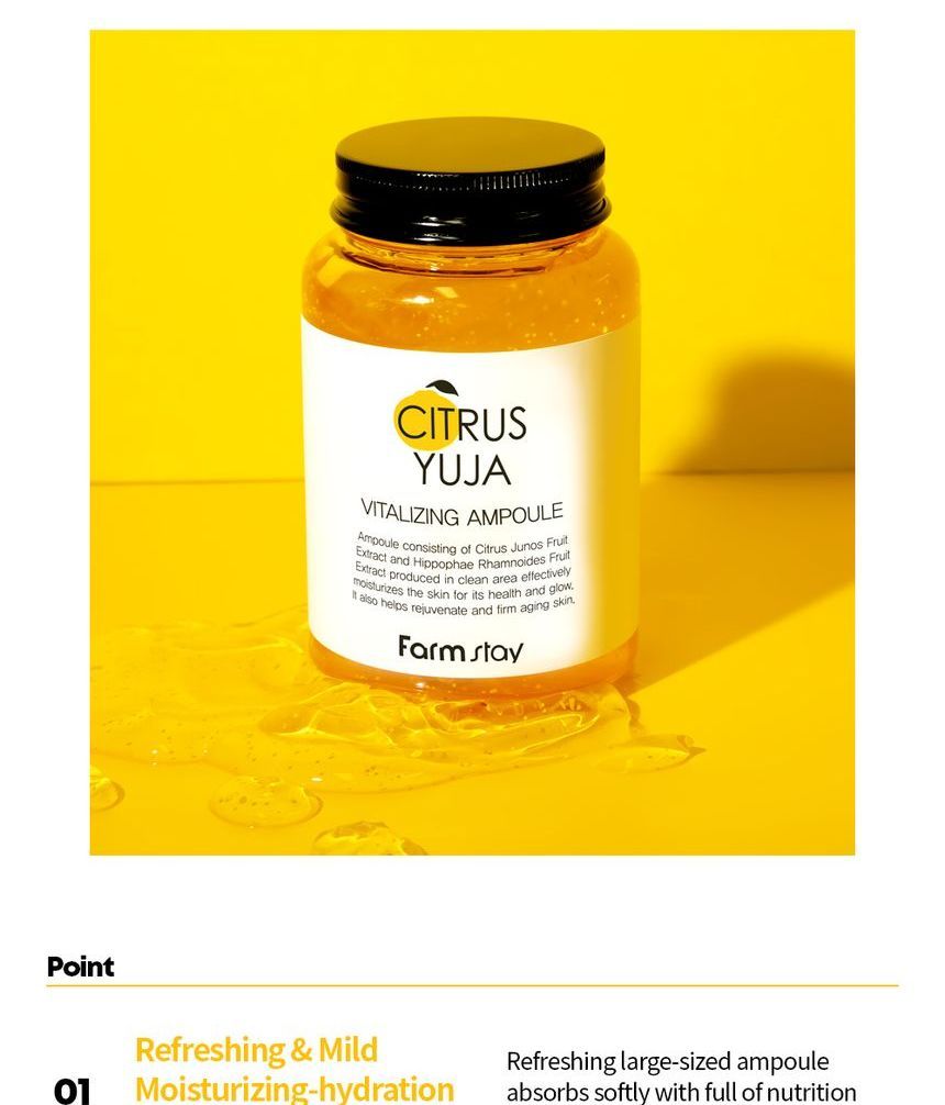 Farm Stay - Citrus Yuja Vitalizing Ampoule, 250ml, 324 g, 8809674692199