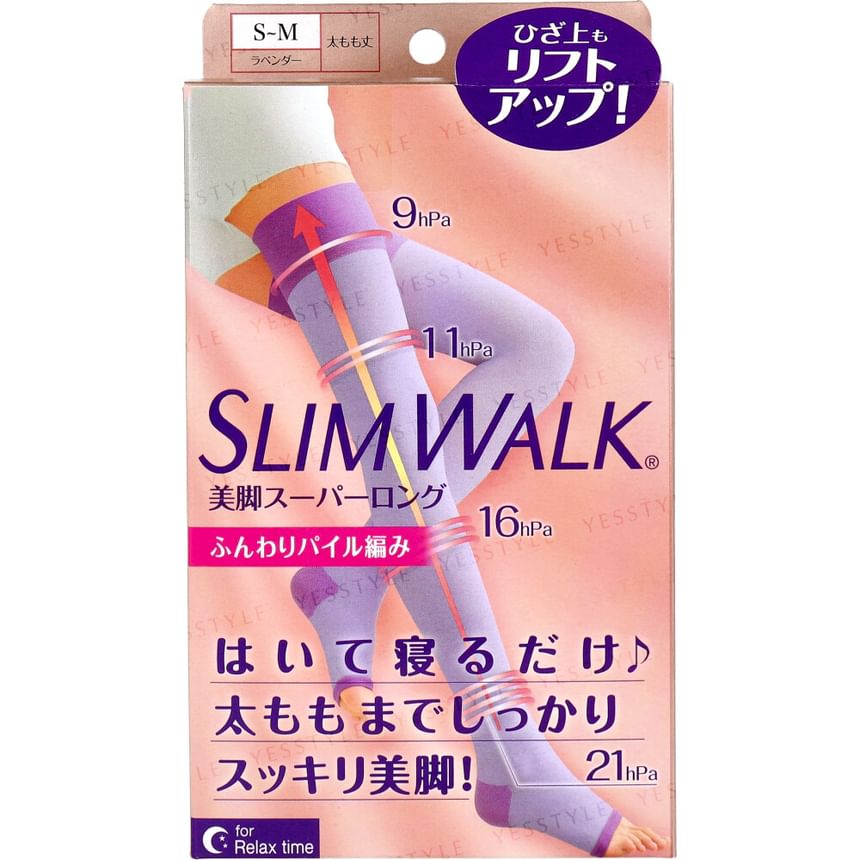 Slim Walk - Compression Super Long Stockings For Relax Time, 1 pair - Purple - S-M, 100 g, 4902522676663