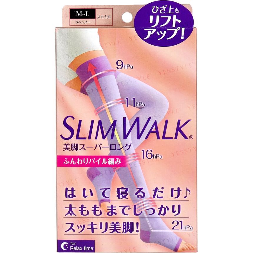 Slim Walk - Compression Super Long Stockings For Relax Time, 1 pair - Purple - S-M, 100 g, 4902522676663