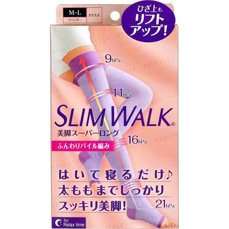 Slim Walk - Compression Super Long Stockings For Relax Time, 1 pair - Purple - S-M, 100 g, 4902522676663