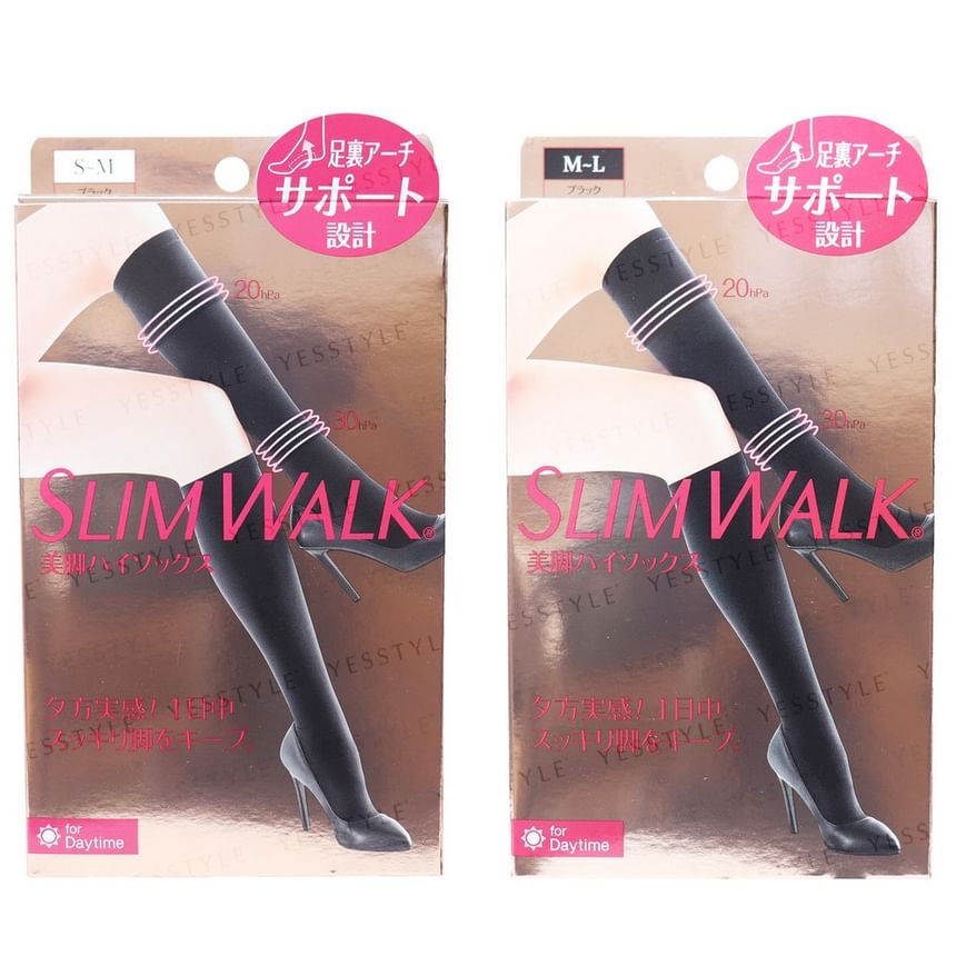 Slim Walk - Compression Stockings For Day Time, 1 pair - Black - S-M, 100 g, 4902522676724