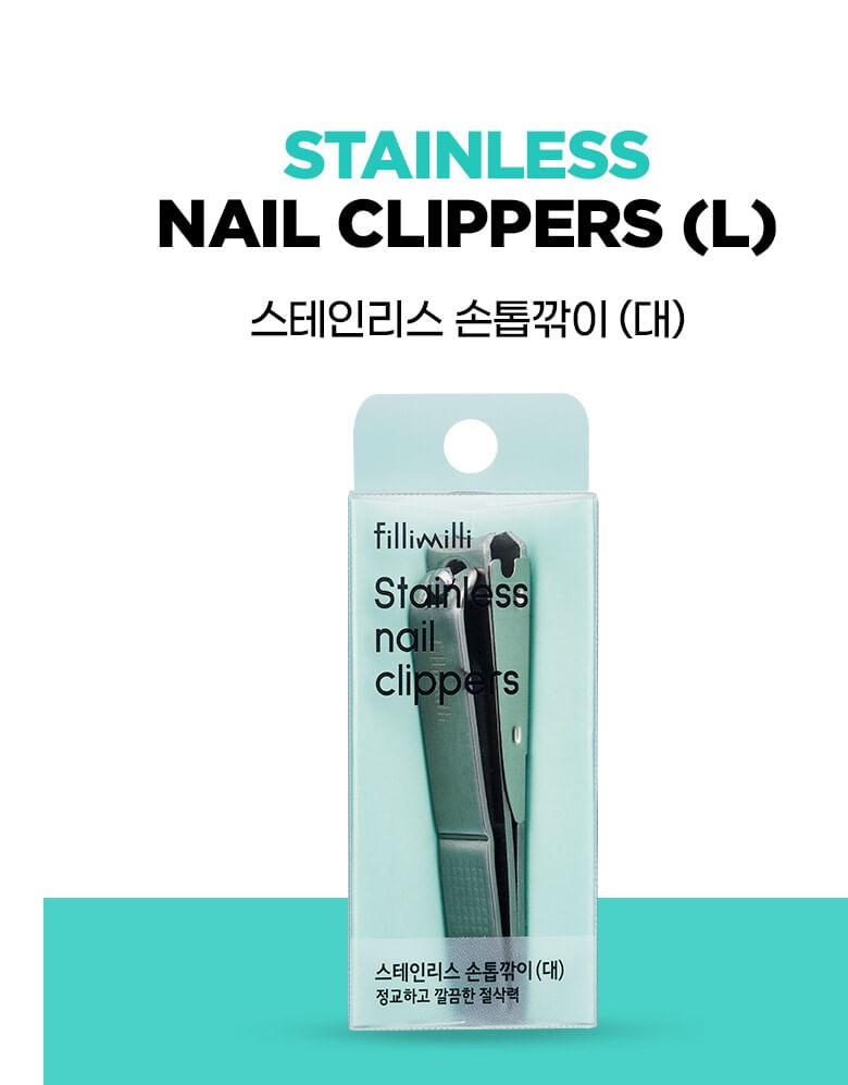 fillimilli - Stainless Nail Clippers Large, 1 pc , 55 g, 8809819210103