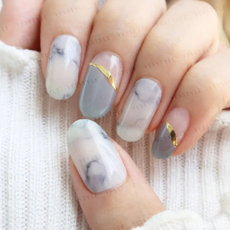 Lunacaca - Blurry Nail Art Stickers, 24 pcs, 50 g, 4892022007980