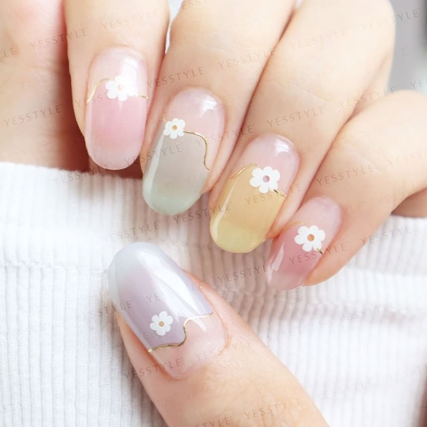 Lunacaca - Flower Of Radiant Dreams Nail Art Stickers, 24 pcs, 19 g, 4892022001043