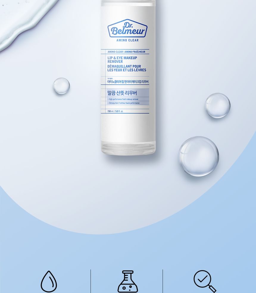 THE FACE SHOP - Dr. Belmeur Amino Clear Lip & Eye Makeup Remover, 150ml, 380 g, 