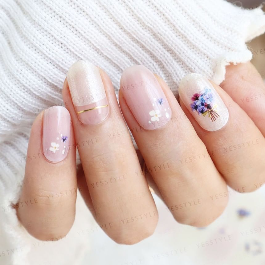 Lunacaca - Promise Of Cobalt Nail Art Stickers, 24 pcs, 19 g, 4892022001022