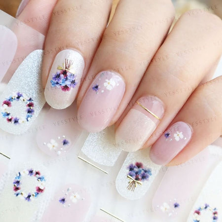 Lunacaca - Promise Of Cobalt Nail Art Stickers, 24 pcs, 19 g, 4892022001022