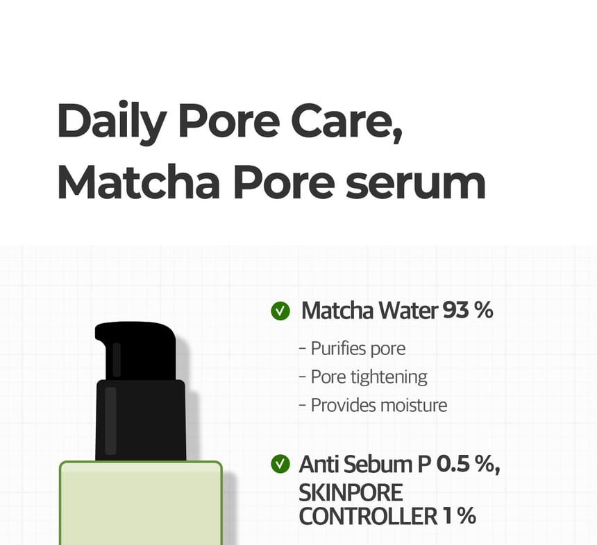 SOME BY MI - Super Matcha Pore Tightening Serum, 50ml, 113 g, 8809647391302