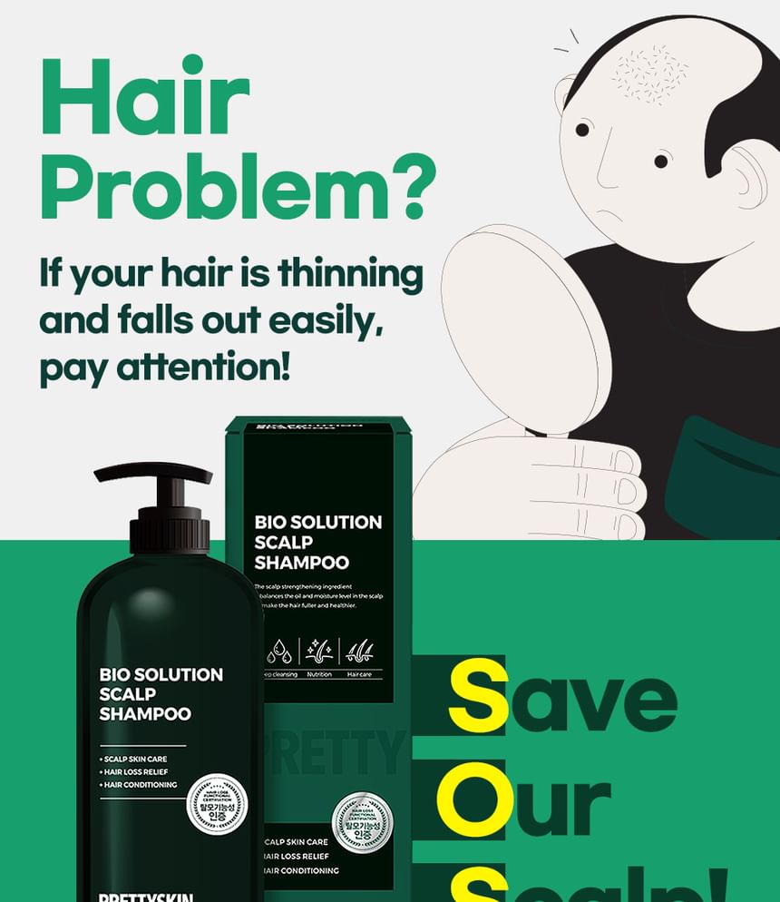 Pretty skin - Bio Solution Scalp Shampoo, 500ml, 1000 g, 8809733214256
