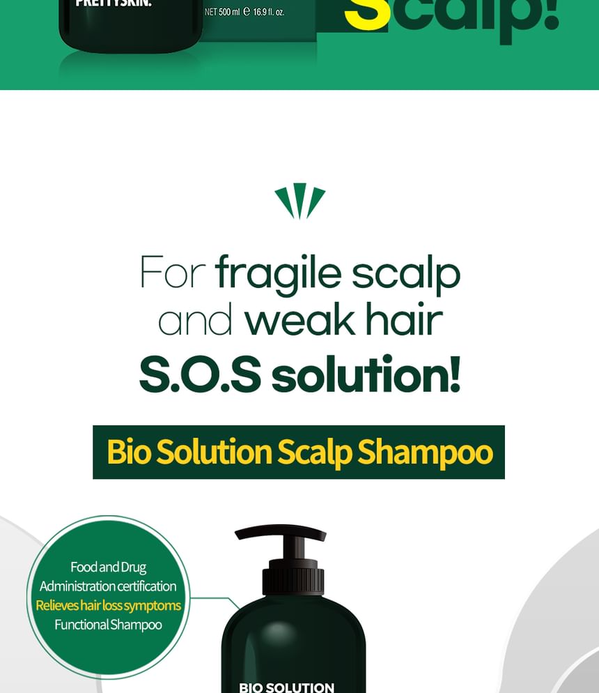 Pretty skin - Bio Solution Scalp Shampoo, 500ml, 1000 g, 8809733214256