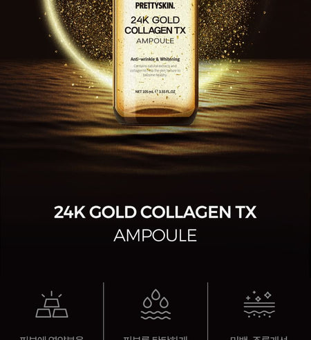 Pretty skin - 24K Gold Collagen TX Ampoule, 105ml, 261 g, 8809733215338