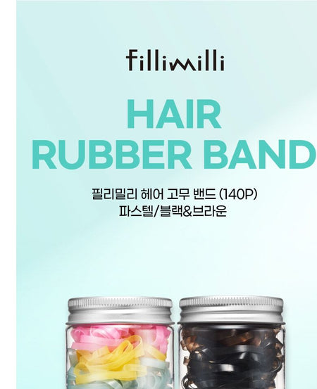 fillimilli - Hair Rubber Band, 2023 Version - 140 pcs, 113 g, 8801489118611