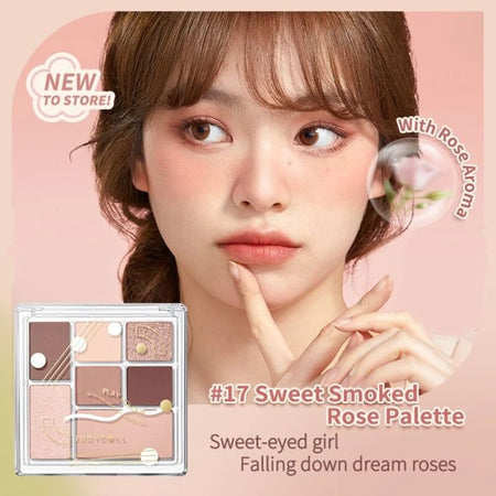 Judydoll - 7 Colors Palette - Sweet Smoked Rose, #17 Sweet Smoked Rose - 8.5g, 84 g, 6975242807066
