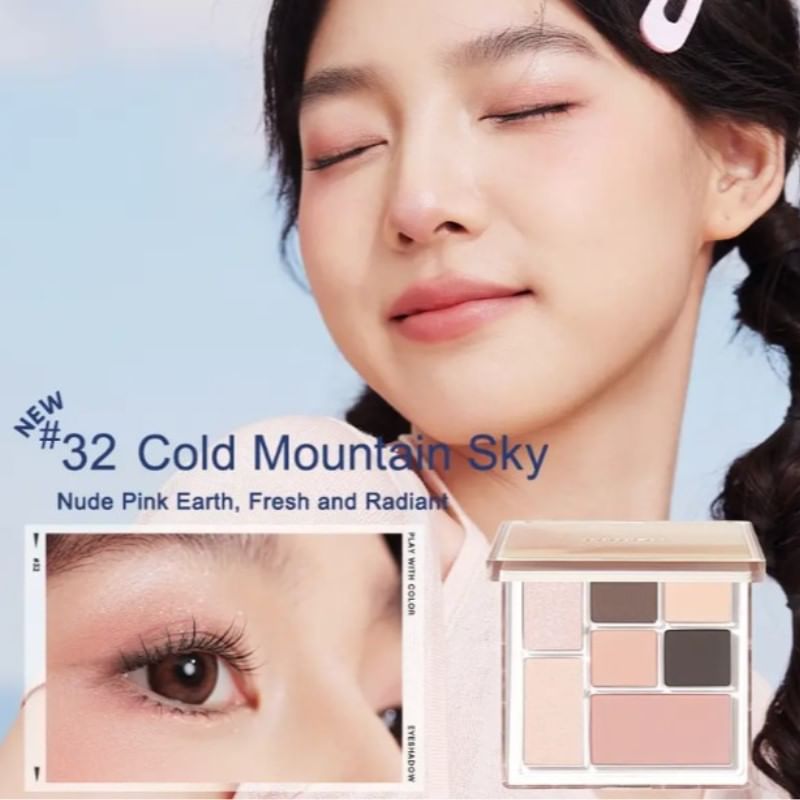 Judydoll - 7 Colors Palette - Cold Mountain Sky, #32 Cold Mountain Sky - 8.5g, 100 g, 6975242808926
