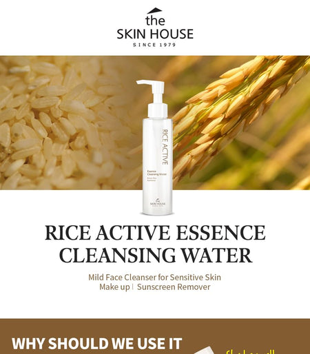 the SKIN HOUSE - Rice Active Essence Cleansing Water, 150ml, 210 g, 8809080822661