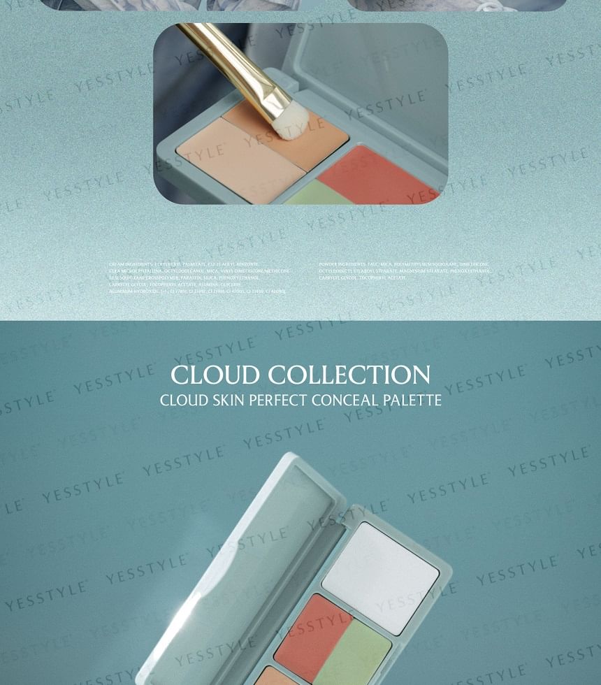 FreshO2 - Cloud Collection Skin Perfect Concealer Palette, 1 pc, 180 g, 4719890781291