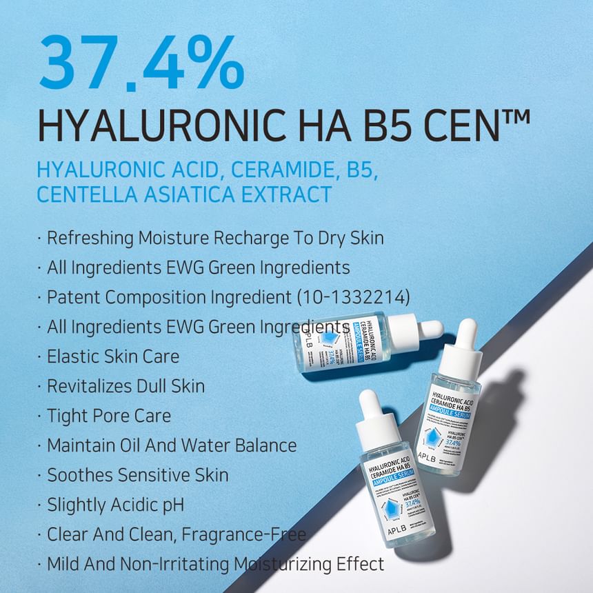 APLB - Hyaluronic Acid Ceramide HA B5 Ampoule Serum, 40ml, 66 g, 8809874683119