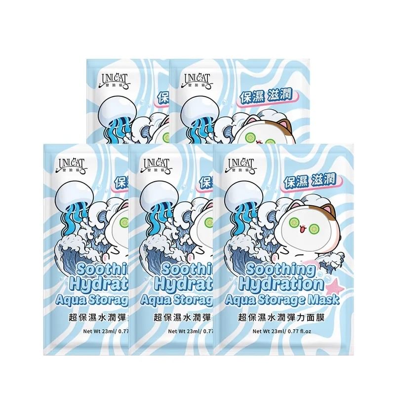 UNICAT - Soothing Hydration Aqua Storage Mask, 5 pcs, 200 g, 4715862360259