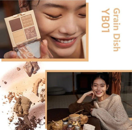 INTO YOU - Daily Life Eyeshadow Palette - Grain, #YB01 Grain Dish - 4g, 63 g, 6973391731560