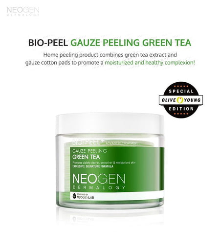 NEOGEN - Dermalogy Bio-Peel Gauze Peeling Green Tea Trial Set, 8 pads, 137 g, 8809653241455