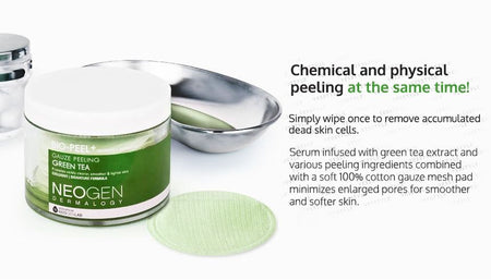NEOGEN - Dermalogy Bio-Peel Gauze Peeling Green Tea Trial Set, 8 pads, 137 g, 8809653241455