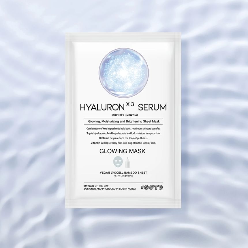 OOTD - Hyaluron X3 Serum Glowing Mask Set, 25g x 10 sheets, 338 g, 8809349812563