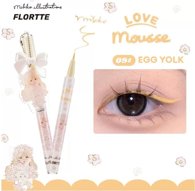 FLORTTE - SUMMER LIQUID EYELINER - 4 Colors, #07 Cherry - 0.5ml, 87 g, 6926309391325