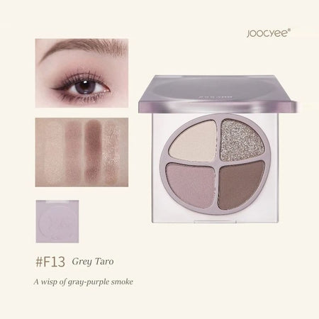 JOOCYEE - Four-color Eyeshadow Palette - Grey Taro, #F13 Grey Taro - 4.3g, 91 g, 6975242806717