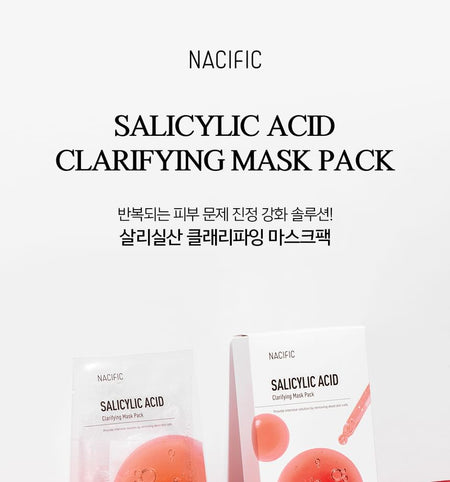 Nacific - Salicylic Acid Clarifying Mask Pack Set, 10 sheets, 386 g, 8809517463535
