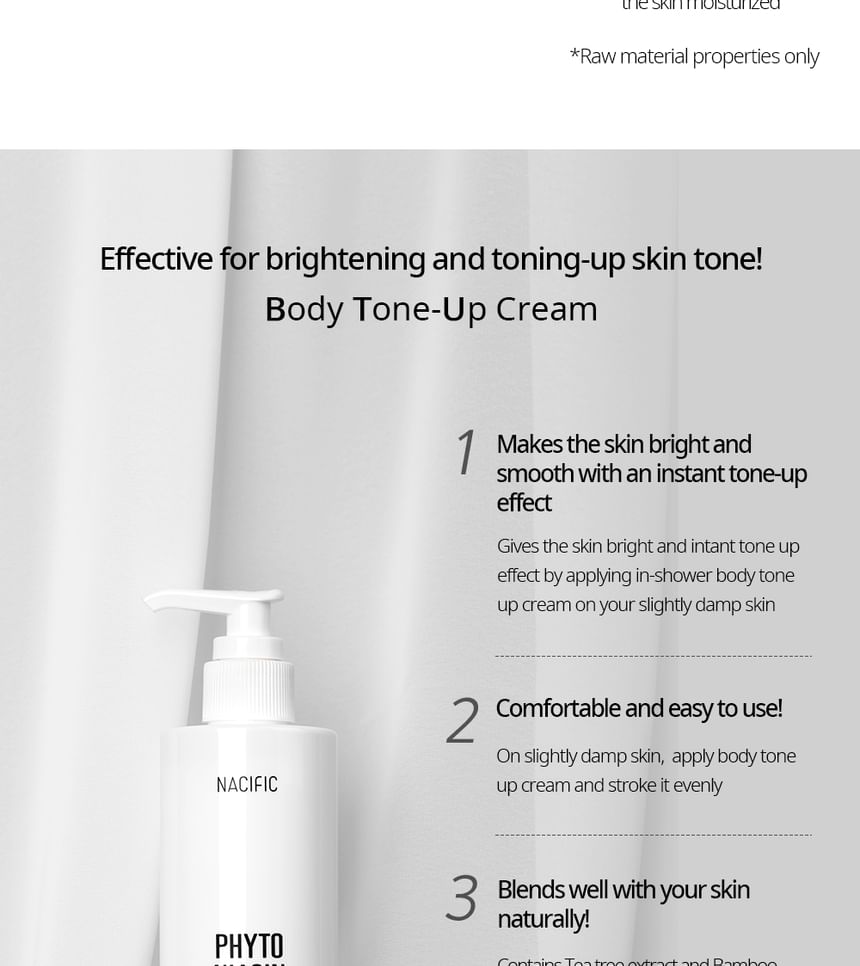 Nacific - Phyto Niacin Brightening Body Tone Up Cream, 2023 Renewal Version - 300ml, 373 g, 8809517462217