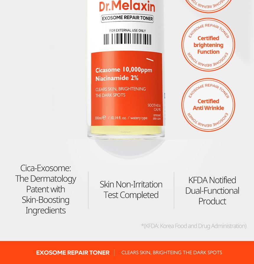 Dr.Melaxin - Exosome Repair Toner, 300ml, 366 g, 8809886481345