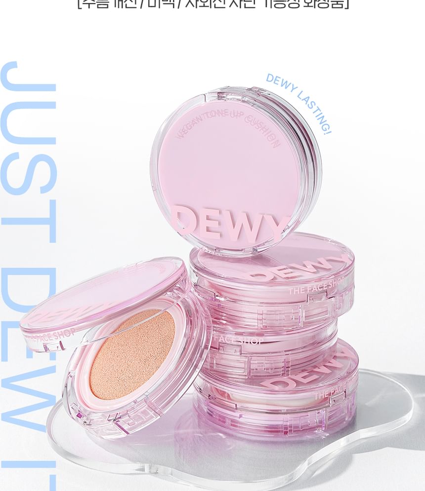 THE FACE SHOP - Dewy Lasting Vegan Tone Up Cushion, 12g, 104 g, 8801051251869