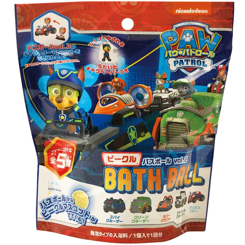 MANABURO - Paw Patrol Vehicle Pure Citrus Bath Ball, 70g - Random Style, 97 g, 4535304722007