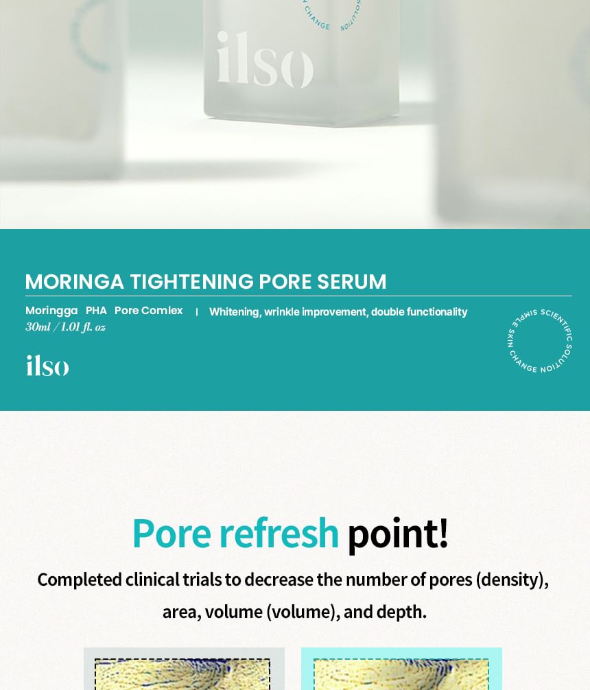 ilso - Moringa Tightening Pore Serum, 30ml, 130 g, 8809714721773