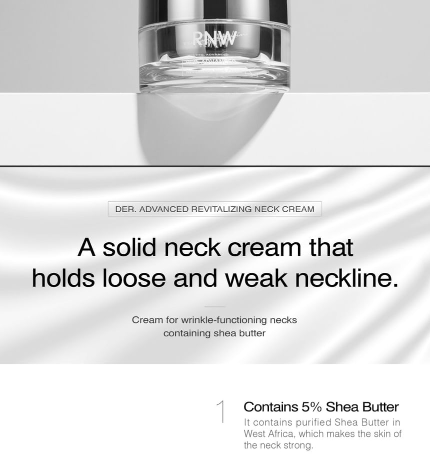 RNW - DER. ADVANCED Revitalizing Neck Cream, 55ml, 185 g, 8809635330184