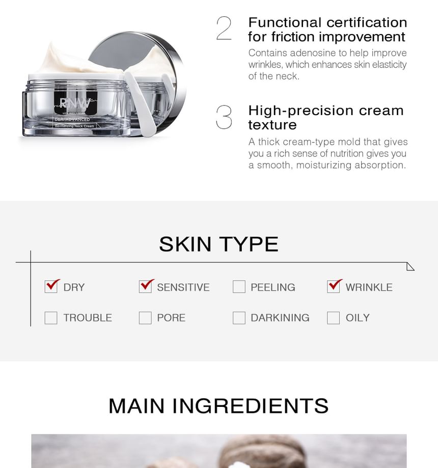RNW - DER. ADVANCED Revitalizing Neck Cream, 55ml, 185 g, 8809635330184