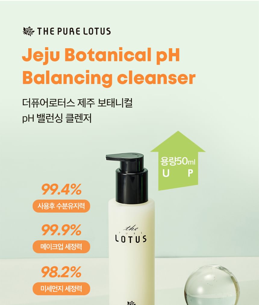THE PURE LOTUS - Jeju Botanical pH Balancing Cleanser, 2023 Version - 200ml, 272 g, 8809772783782