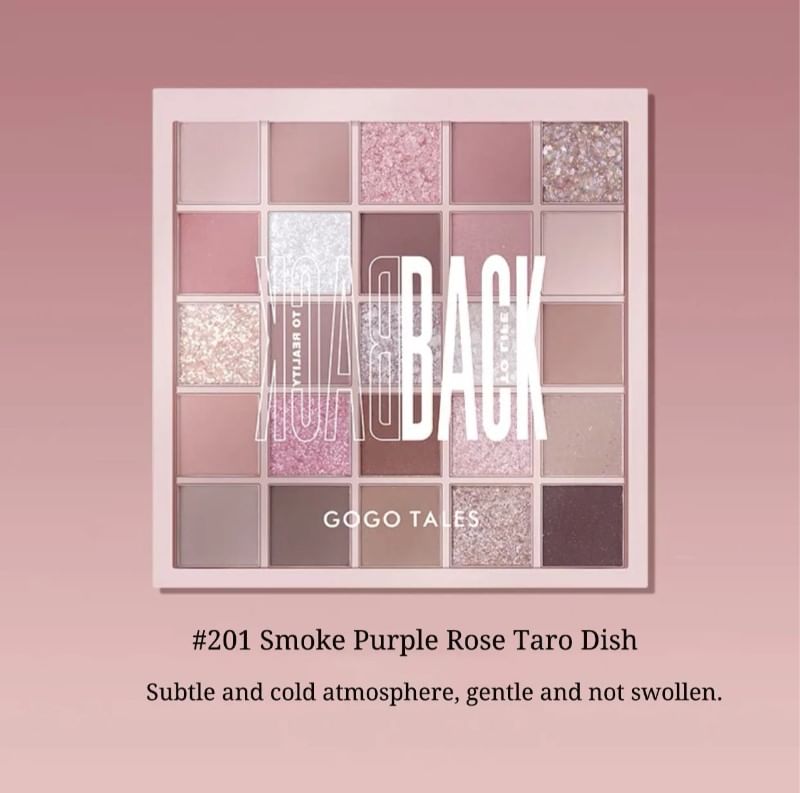 GOGO TALES - 25 Colors Eyeshadow Palette - Smoke Purple Rose, #201 Smoke Purple Rose - 29.5g, 191 g, 6955416222260