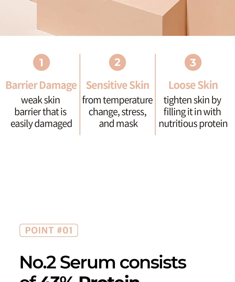 numbuzin - No.2 Protein 43% Creamy Serum, 50ml, 204 g, 8809652580784