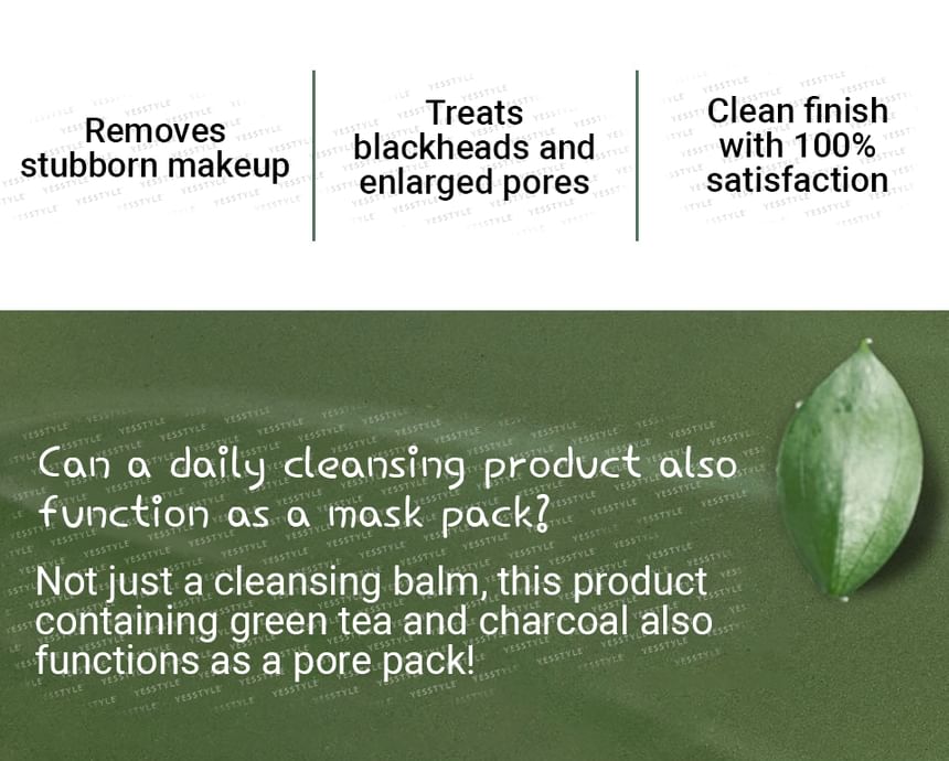 numbuzin - No.3 Pore & Makeup Cleansing Balm With Green Tea And Charcoal, 85g, 172 g, 8809652581644