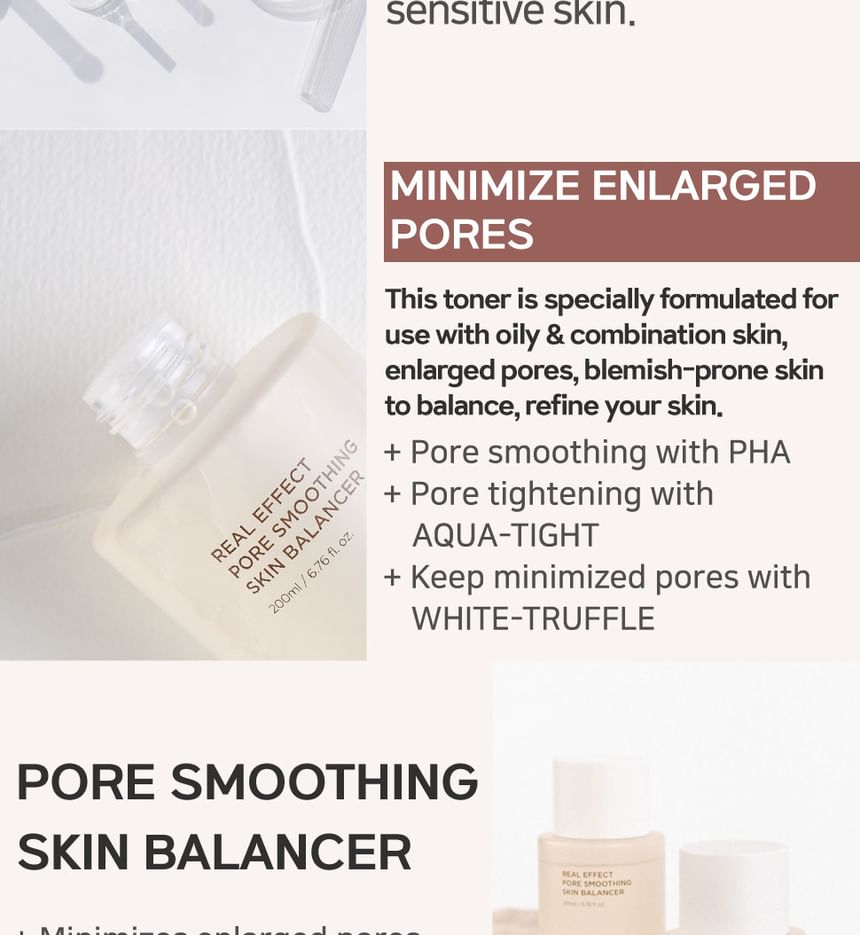 pong dang - Real Effect Pore Smoothing Skin Balancer, 200ml, 262 g, 8809397750763