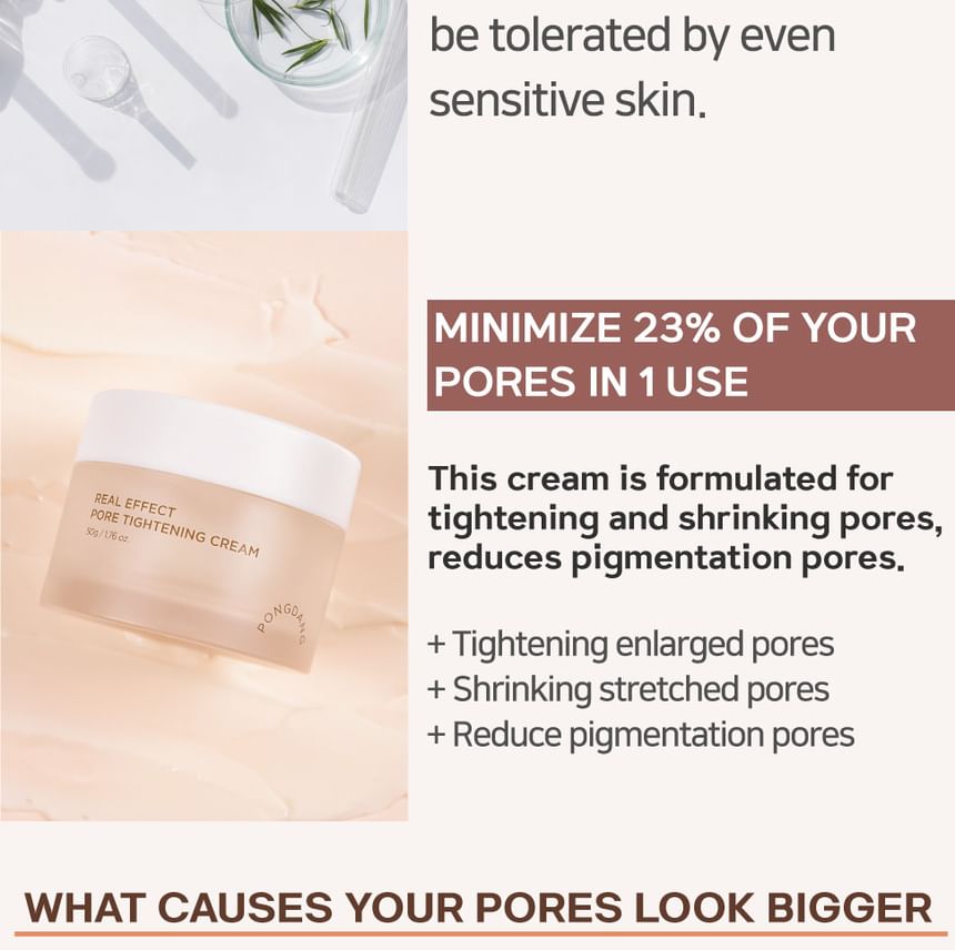 pong dang - Real Effect Pore Tightening Cream, 50g, 152 g, 8809397750787