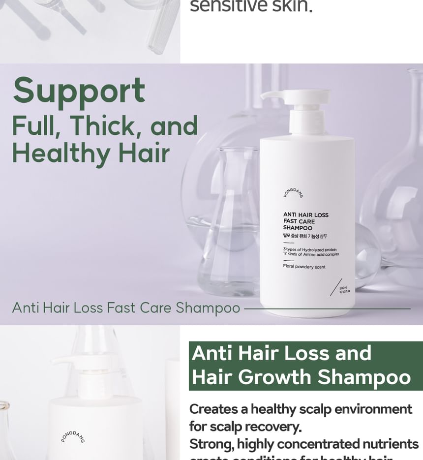 pong dang - Anti Hair Loss Fast Care Shampoo, 500ml, 604 g, 8809397750800