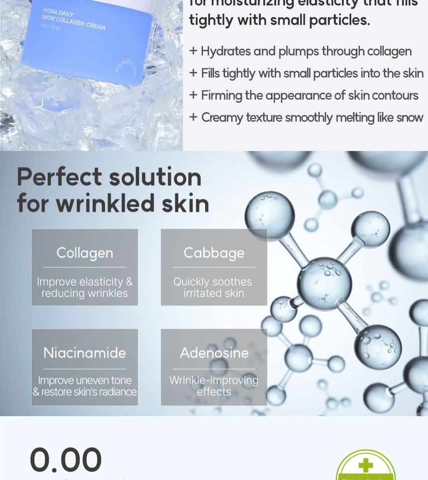 pong dang - Hydra Daily Snow Collagen Cream, 50g, 110 g, 8809397750893