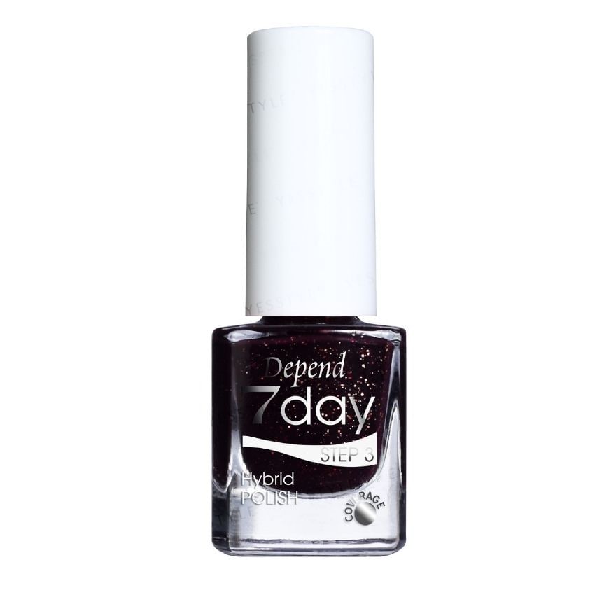 Depend Cosmetic - 7day Hybrid Polish 7254 Bordeaux Glitz, 5ml, 40 g, 73181538